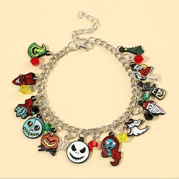 🌟Pick Any 2/$24 Sale Nightmare Before Christmas Charm Bracelet - Picture 2 of 11